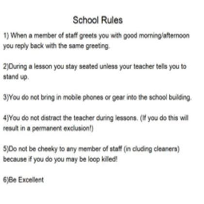 Roblox school rules poster! Roblox decal