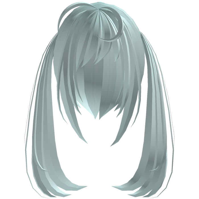thick messy anime moe pigtails turquoise