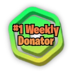 #1 Weekly Donator Roblox badge thumbnail