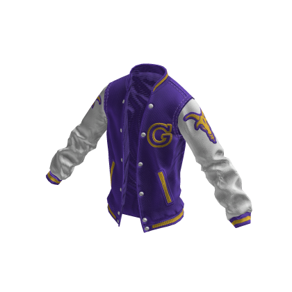 College Jacket | Purple Yellow White