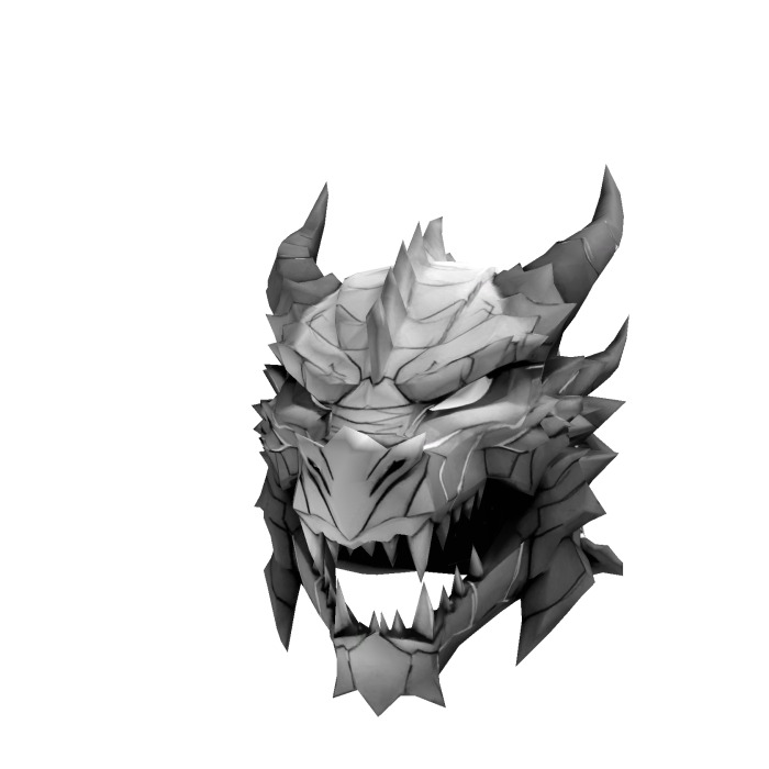 White dragon warrior helmet