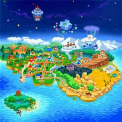 Paper Mario Map-screen. Roblox decal