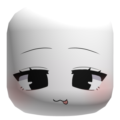 Playful Chibi Doll Face – White