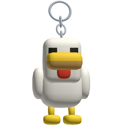 Pixel Chicken Keychain
