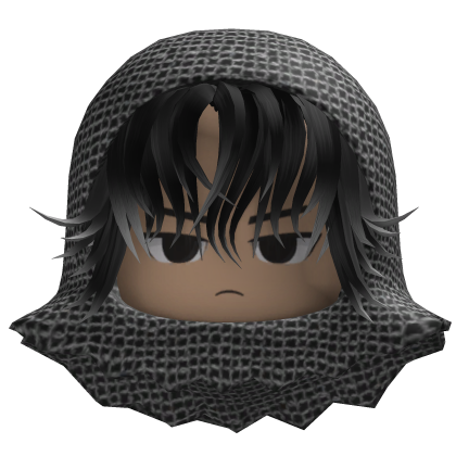 Messy Hair w/ Hood (Black/Gray)