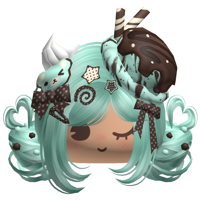 ♡ Ice Cream Girly Buns (Mint Choco)