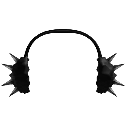 Black Gothic Spikey Headphones Roblox item