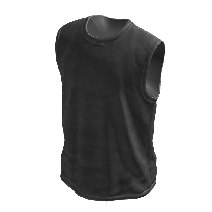 Grey Distressed Sleeveless  Shirt