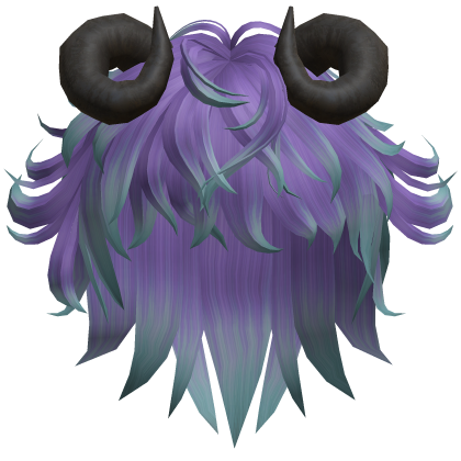 Ram Horn Shag Hair - Purple & Blue
