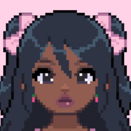 Aesthetic | black girl | Kawaii | Pixel | Pink Roblox decal