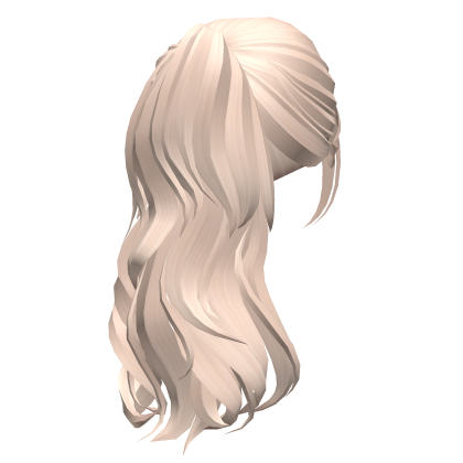 Cute Loose Curly Ponytail Hair (Beige) Roblox item
