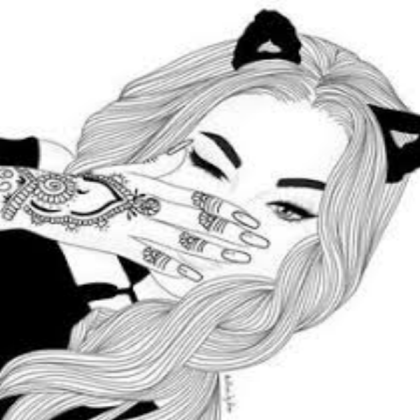 cat girl draw girl Roblox decal