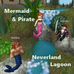 Mermaid and Pirate, Neverland Lagoon