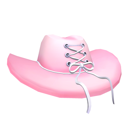 Roblox Item Preppy Pink Ribbon Cowgirl Hat