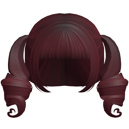 𐔌♡ : vampire red swirly heart hair