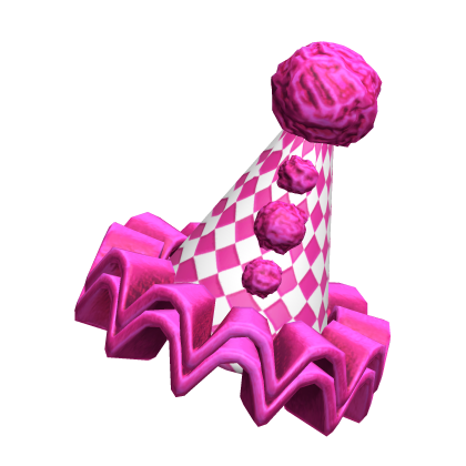 Hot Pink Clown Party Hat