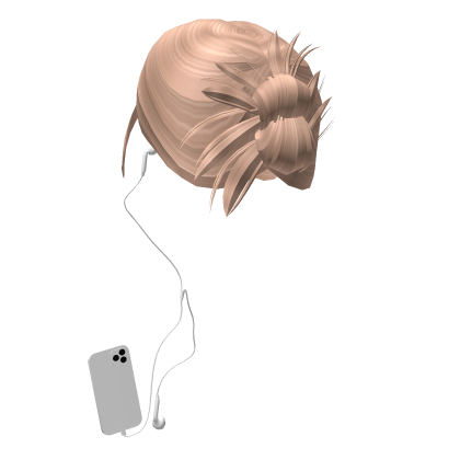 Y2K Spiky Bun w Earbuds (Blonde) Roblox item