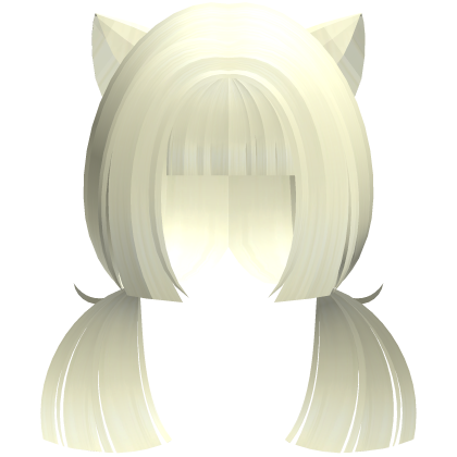 blonde cutecore neko girl low hime pigtails