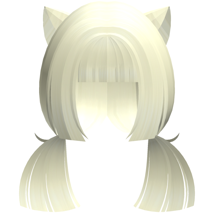 blonde cutecore neko girl low hime pigtails