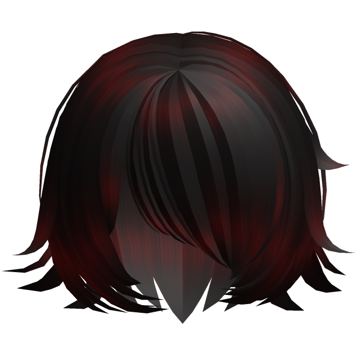 Black Red Spiky Anime Style Shy Short Bob Hair