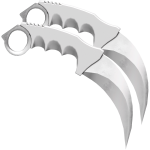 White Dual Karambits