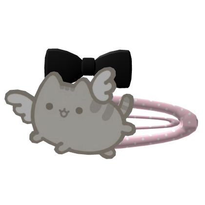 chubby plushie cat hair clip <3