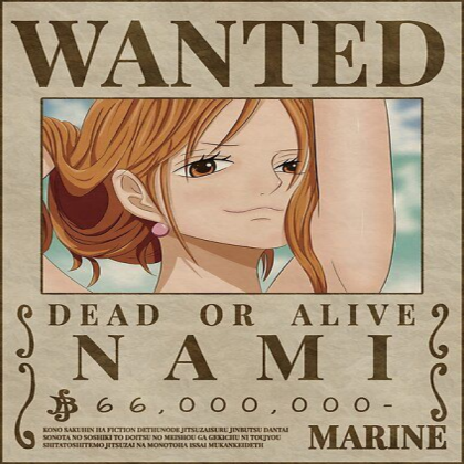 Nami wanted poster Roblox decal