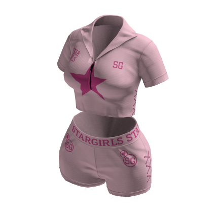 pink y2k star girls outfit set thumbnail