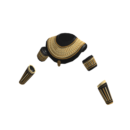 ♾️ Black egyptian anubis pharaoh gold royal mantle thumbnail