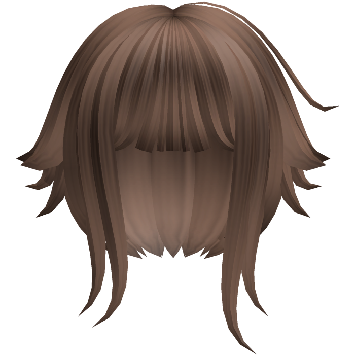 fluffy messy moe short hair w tufts in brown