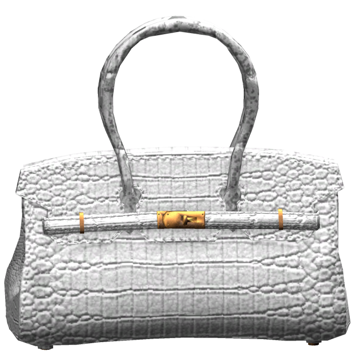 White Crocodile Birkin Chic Designer Mini Bag