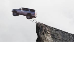 Drive a car off a cliff!