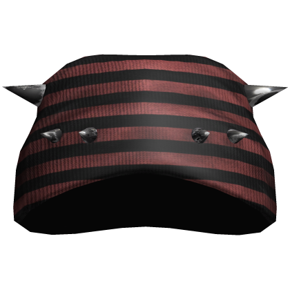 red striped emo spiky beanie
