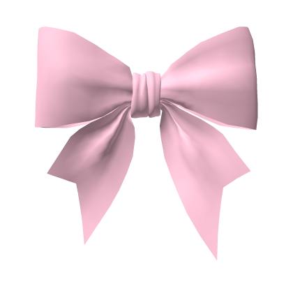 Pink bow for ponytail Roblox item