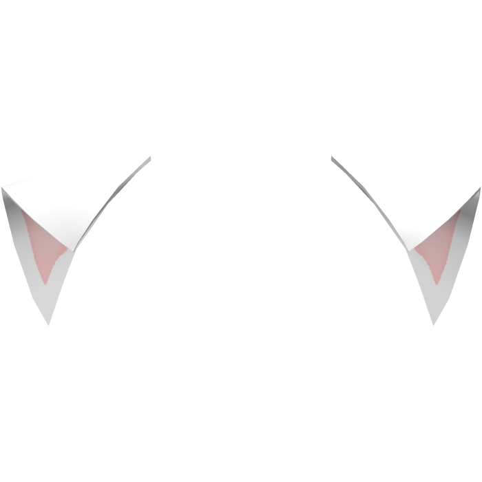 ♡ kawaii white cat ears