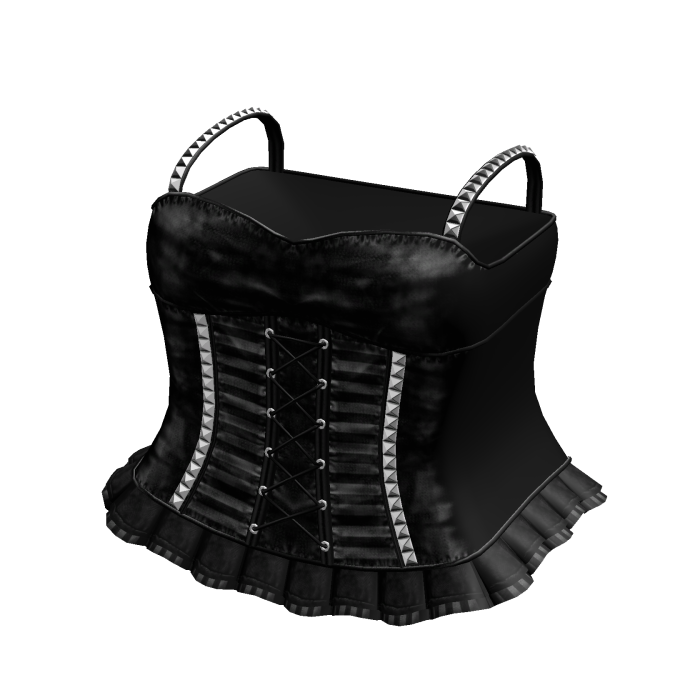 Gothic Laced Striped Dress in Black
