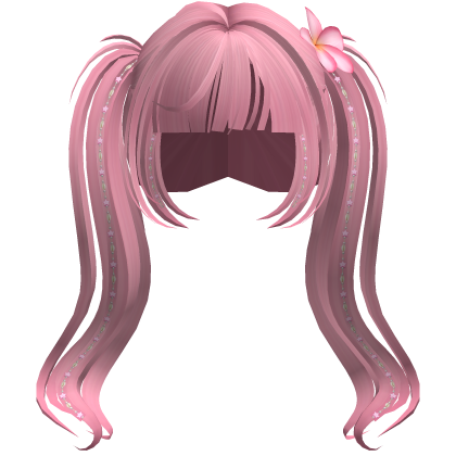 Tropical Flower Summer Twintails in Pink Roblox item