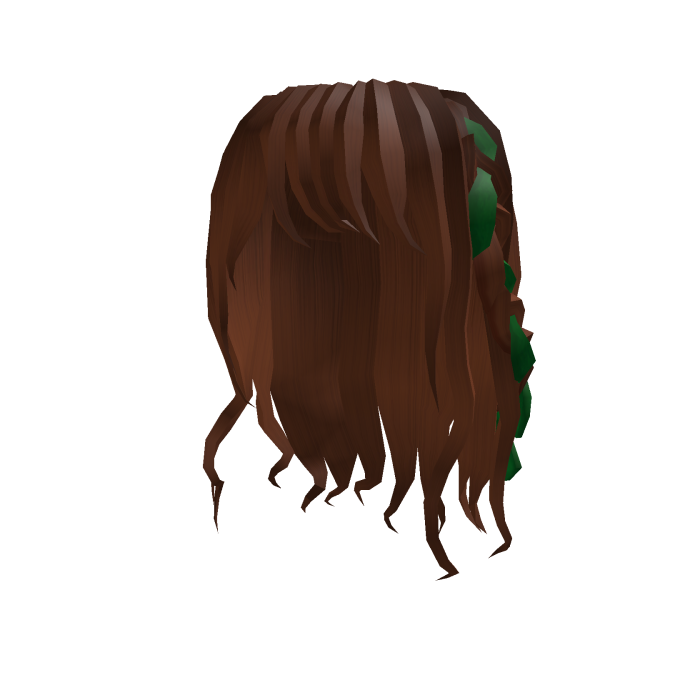 Cute Long Bangs w/ Braided Bow (Brown)