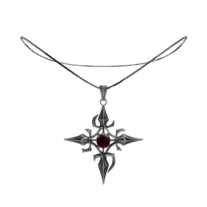 Silver and Red Necklace of the Vampire Roblox item
