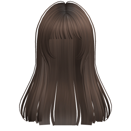 Long Straight Pretty Hime Cut Hair Brown Roblox item