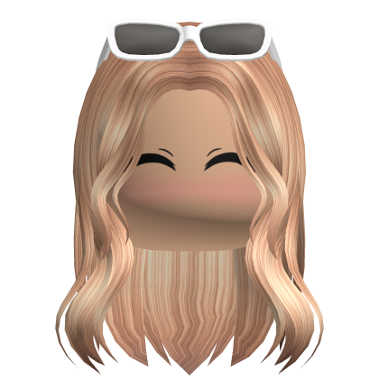blonde wavy hair with raised sunglasses thumbnail