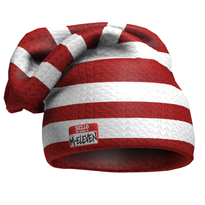 M11! - Oversized Red Beanie Strips Roblox item