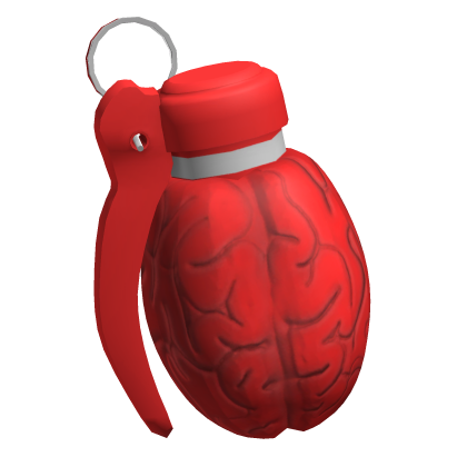 (1.0) Red Brain Grenade Explosive Keychain Roblox item