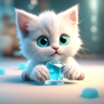 Ice cute cat