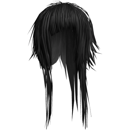 Messy Miscut Bangs (Black)