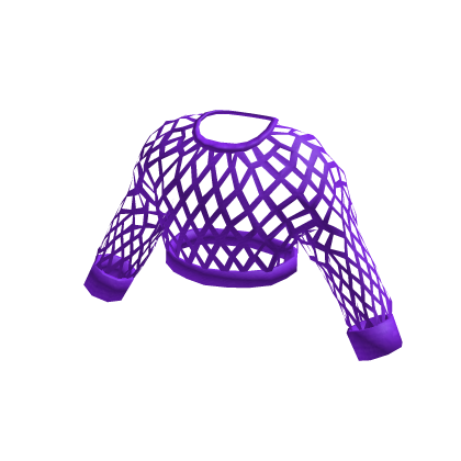 fishnet mesh shirt purple