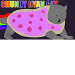 Chunky neon cat