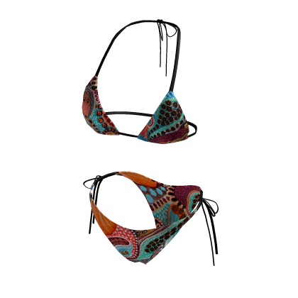 Island Mosaic Tie Side Bikini Bottom