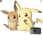 The pikachu and eevee