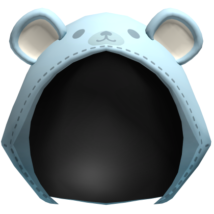 Blue Kawaii Bear Plush Hood Roblox item